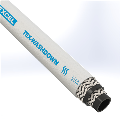 WASH-1.0-300 by Texcel | TEX-WASHDOWN Series | Washdown Hose | 1" Hose ID | 300 PSI | White | 300ft Length