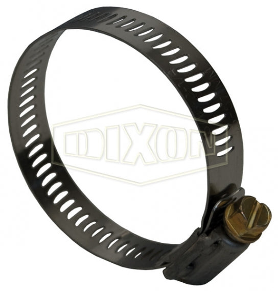 HS200 by Dixon Valve | Style HS | Worm Gear Clamp | 9/16" Band Width | Hose OD Range: from 10-1/8" to 13" | SAE 300 Stainless Steel Band | Zinc-Plated Steel Screw | Box of 10