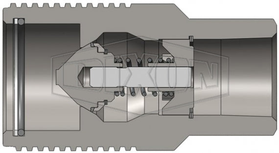 WS10OF10 by Dixon Valve | Hydraulic Quick Disconnect Coupling | WS-Series | 1-1/4" Female ORB x 1-1/4" Heavy-Duty Wingstyle | Plug | Steel