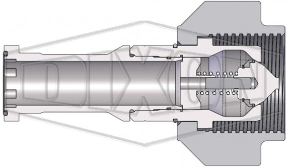 6WSFH6 by Dixon Valve | Hydraulic Quick Disconnect Coupling | WS-Series | 3/4" Code 62 Flange x 3/4" Heavy-Duty Wingstyle | Socket | Steel
