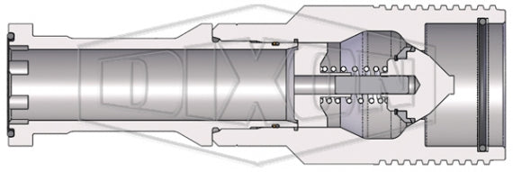 WS10FH10 by Dixon Valve | Hydraulic Quick Disconnect Coupling | WS-Series | 1-1/4" Code 62 Flange x 1-1/4" Heavy-Duty Wingstyle | Plug | Steel
