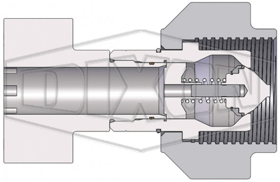 10WSFP10 by Dixon Valve | Hydraulic Quick Disconnect Coupling | WS-Series | 1-1/4" Code 62 Flange Pad x 1-1/4" Heavy-Duty Wingstyle | Socket | Steel
