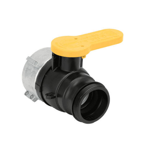 WSF210 by Banjo | IBC Tank Accessories | 2" Spinweld Valve with QDC Outlet | Gasket: Santoprene | Collar Fits: SCHUTZ® | Collar ID: 2-3/4" | 20 PSI | Polypropylene