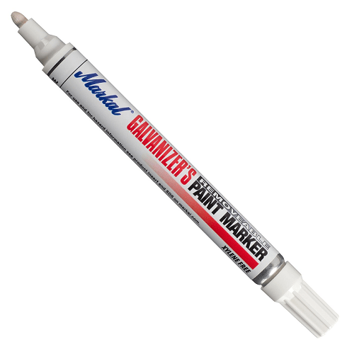028785 Markal Galvanizer's Removable Marker - 1/8" (3 mm) Mark Size - White (Case of 48) - Beltsmart