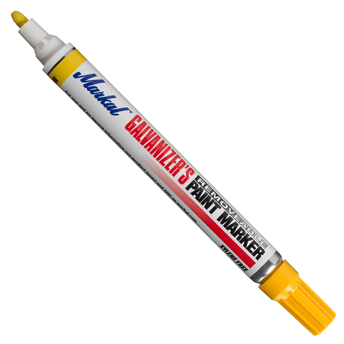 028786 Markal Galvanizer's Removable Marker - 1/8" (3 mm) Mark Size - Yellow (Case of 48) - Beltsmart