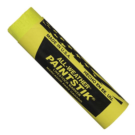 061011 All-Weather Paintstik Livestock Marker - Fluorescent Yellow - (Case of 144) - Beltsmart