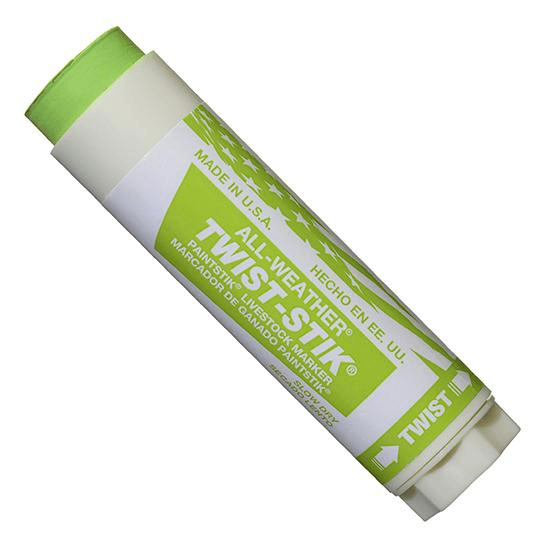 061076 All-Weather Twist-Stik Livestock Marker - Fluorescent Green - (Case of 72) - Beltsmart