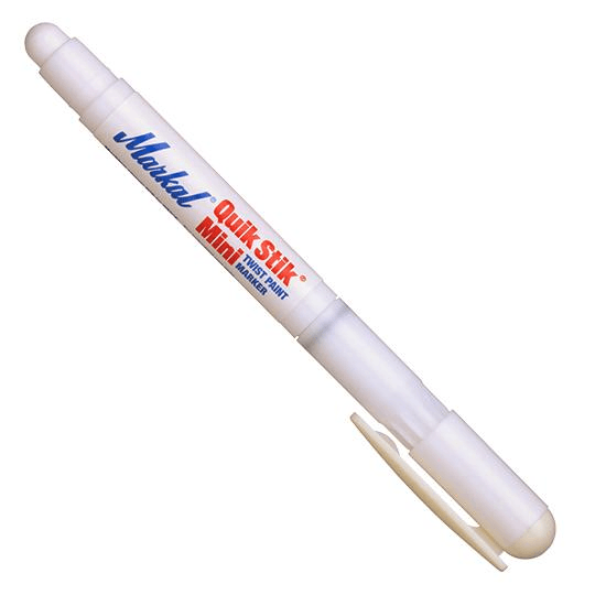 061186 Markal Quik Stik Mini - White - (Carded) (Case of 24) - Beltsmart