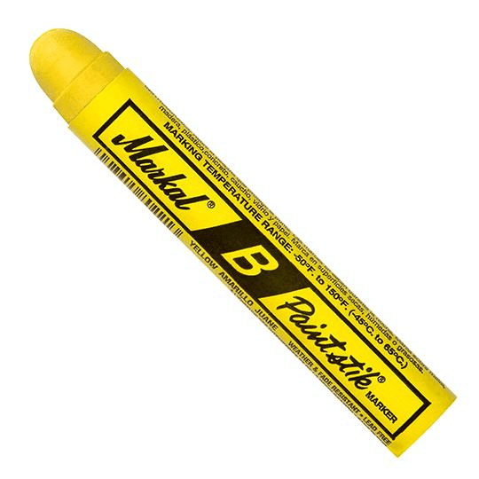 080221 Markal B Paintstik - Standard Size 11/16" x 4-3/4" - Yellow - Beltsmart