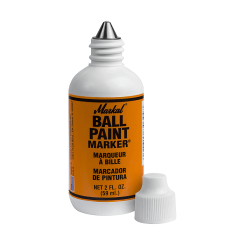 084624 Markal Ball Paint Marker - 1/8" (3 mm) Mark Size - Orange (Case of 48) - Beltsmart