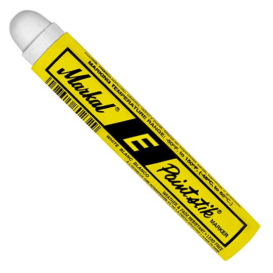 088620 Markal E Paintstik - Standard Size 11/16" x 4-3/4" - 1/16" (1.5 mm) Mark Size - White - (Case of 144) - Beltsmart