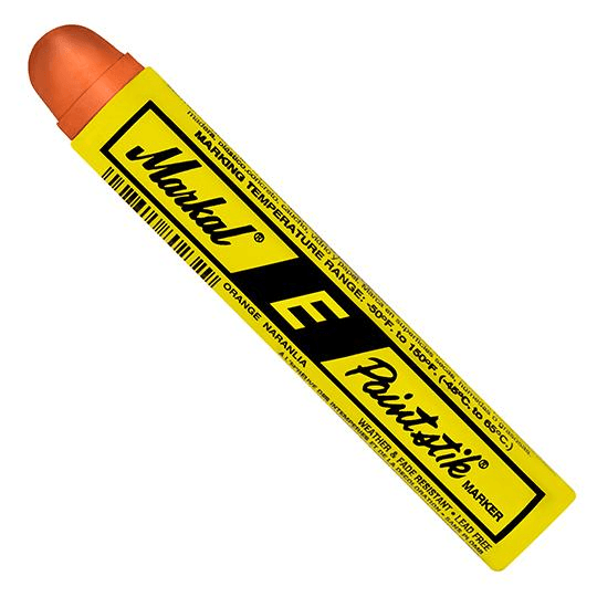 088624 Markal E Paintstik - Standard Size 11/16" x 4-3/4" - 1/16" (1.5 mm) Mark Size - Orange - (Case of 144) - Beltsmart