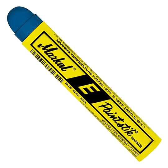 088625 Markal E Paintstik - Standard Size 11/16" x 4-3/4" - 1/16" (1.5 mm) Mark Size - Blue - (Case of 144) - Beltsmart
