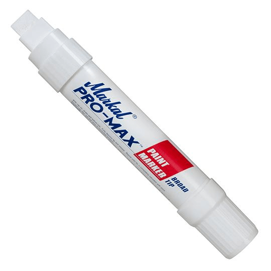 090900 Markal PRO-MAX - 3/16" (5 mm), 5/16" (8 mm), 9/16" (14.3 mm) Mark Size - White (Case of 24) - Beltsmart