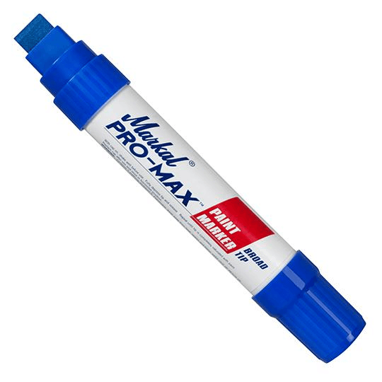 090905 Markal PRO-MAX - 3/16" (5 mm), 5/16" (8 mm), 9/16" (14.3 mm) Mark Size - Blue (Case of 24) - Beltsmart