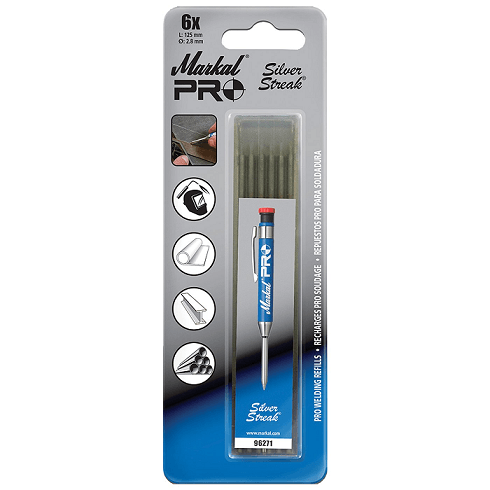 096271 Markal Welding Marker - PRO Silver-Streak Refill (Case of 12) - Beltsmart
