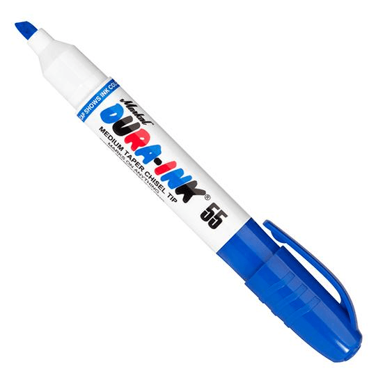 096530 Markal DURA-INK 55 - 1/16" (1.5 mm), 3/16" (4.5 mm) Mark Size - Blue - (Case of 48) - Beltsmart