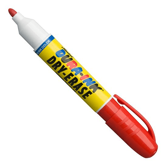 096570 Markal DURA-INK Dry Erase - 1/8" (3 mm) Mark Size - Red - (Case of 48) - Beltsmart
