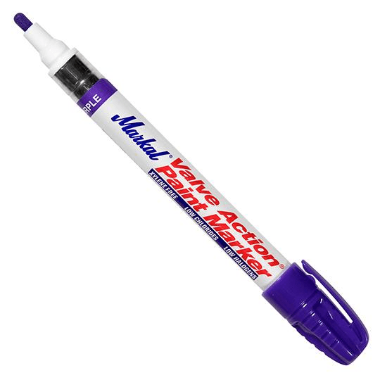096817 Markal Valve Action Paint Marker - 1/8" (3 mm) Mark Size - Purple (Case of 48) - Beltsmart