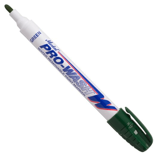 097036 Markal PRO-WASH - Water Removable - 1/8" (3 mm) Mark Size - Green (Case of 48) - Beltsmart
