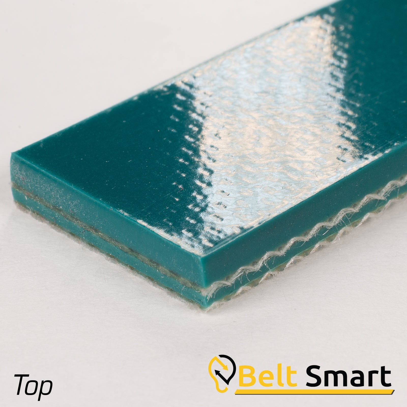 BS116A - #116A Beltservice E15/2 0/V20AS Blue 2 Ply Poly CR 100 PVC 1/16" Sticky Top x Bare Conveyor Belt