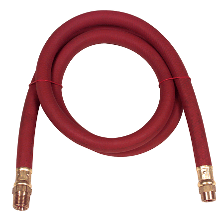 317807-5F Alemite Hose Reel Accessory - Air/Water Hose - 5-1/2ft - Coupling specification: 3/8" NPTF(m) x 1/4" NPTF(m) - Hose ID: 1/2" - Working Pressure: 300 PSI - Beltsmart
