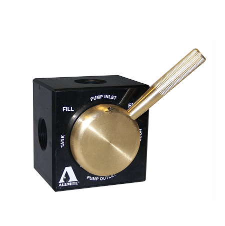 340289-3 Alemite Fluid Handling Equipment Accessories - 4-Way Evacuation Valve - 2" NPT Connection - Beltsmart