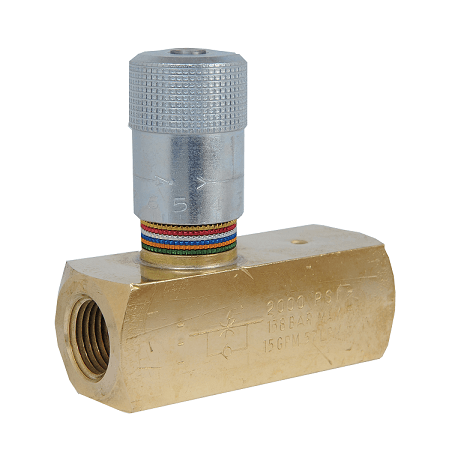 343093 Alemite Flow Control Valve, Brass Construction - Outlet: 1/2"-14 NPT - Inlet: 1/2"-14 NPT - Max Pressure: 2,000 PSI - Beltsmart
