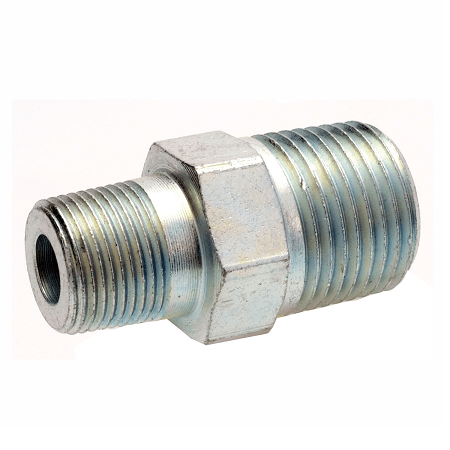 44734 Alemite Straight Adapter - Thread: 3/8" NPTF(m) - Thread (M / F): 1/2"-27 Taper(m)