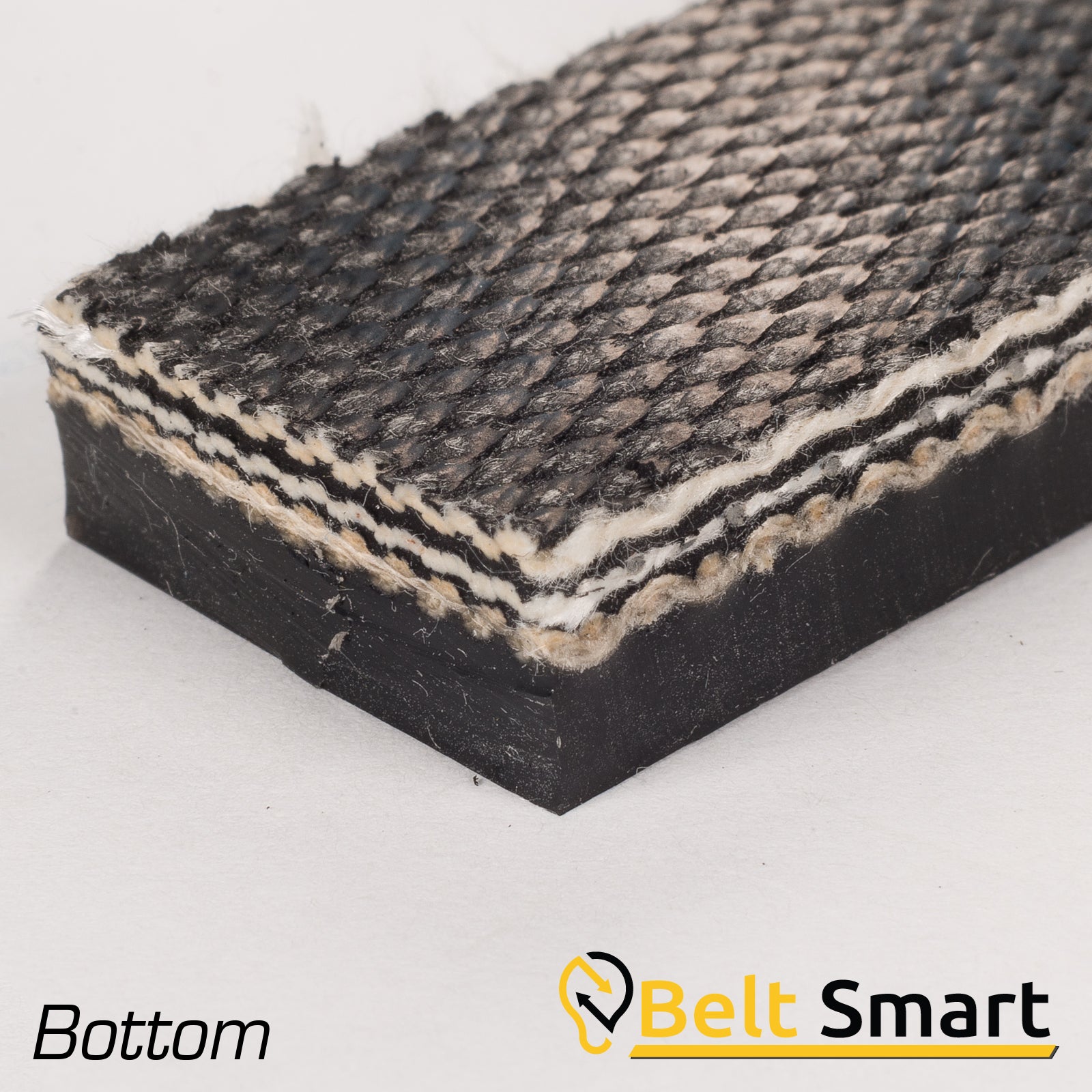 BS050 - #50 Beltservice 3 Ply Hot Stock and Water Black 1/8" Urethane x FS Conveyor Belt