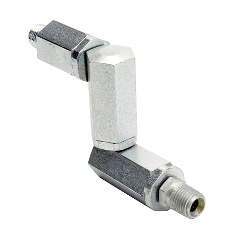 51543 Alemite Hose Reel Accessory - Swivels - Grease - Thread: 1/2" NPTF x 3/8" NPTF - Configuration: Z-Type - PSI Rating: 10,000 PSI