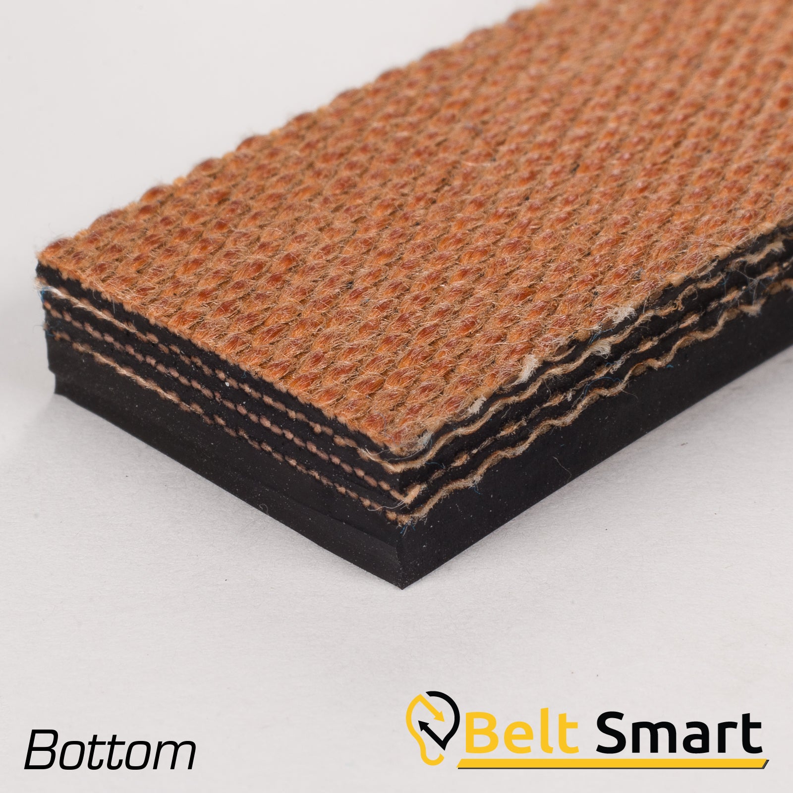 BS053A - #53a Beltservice 4 Ply 180 Black 3/32" Smooth Nitrile Top x Bare Conveyor Belt
