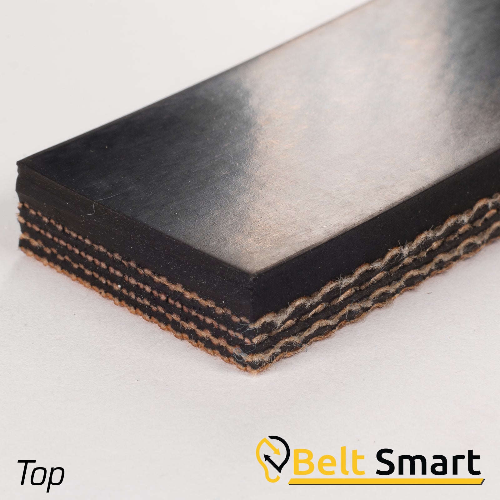 BS053A - #53a Beltservice 4 Ply 180 Black 3/32" Smooth Nitrile Top x Bare Conveyor Belt