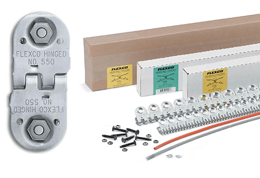 550J24NAC Flexco 550 Bolt Hinged Fastener - STEEL Joint with Nylon Covered ARMORED Cable - 40242 - 24" Belt Width