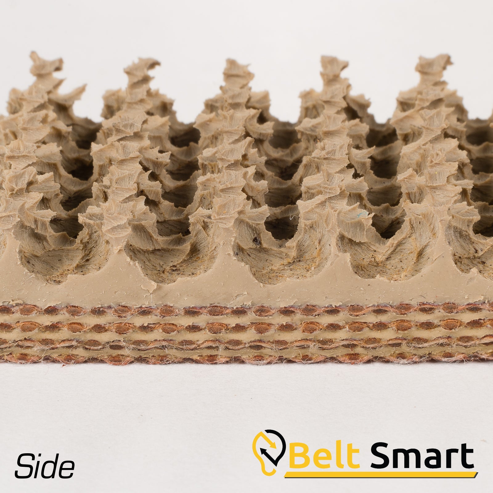 BS059C - #59c Beltservice 4 Ply 240 Tan Pure Gum Roughtop x Bare Conveyor Belt