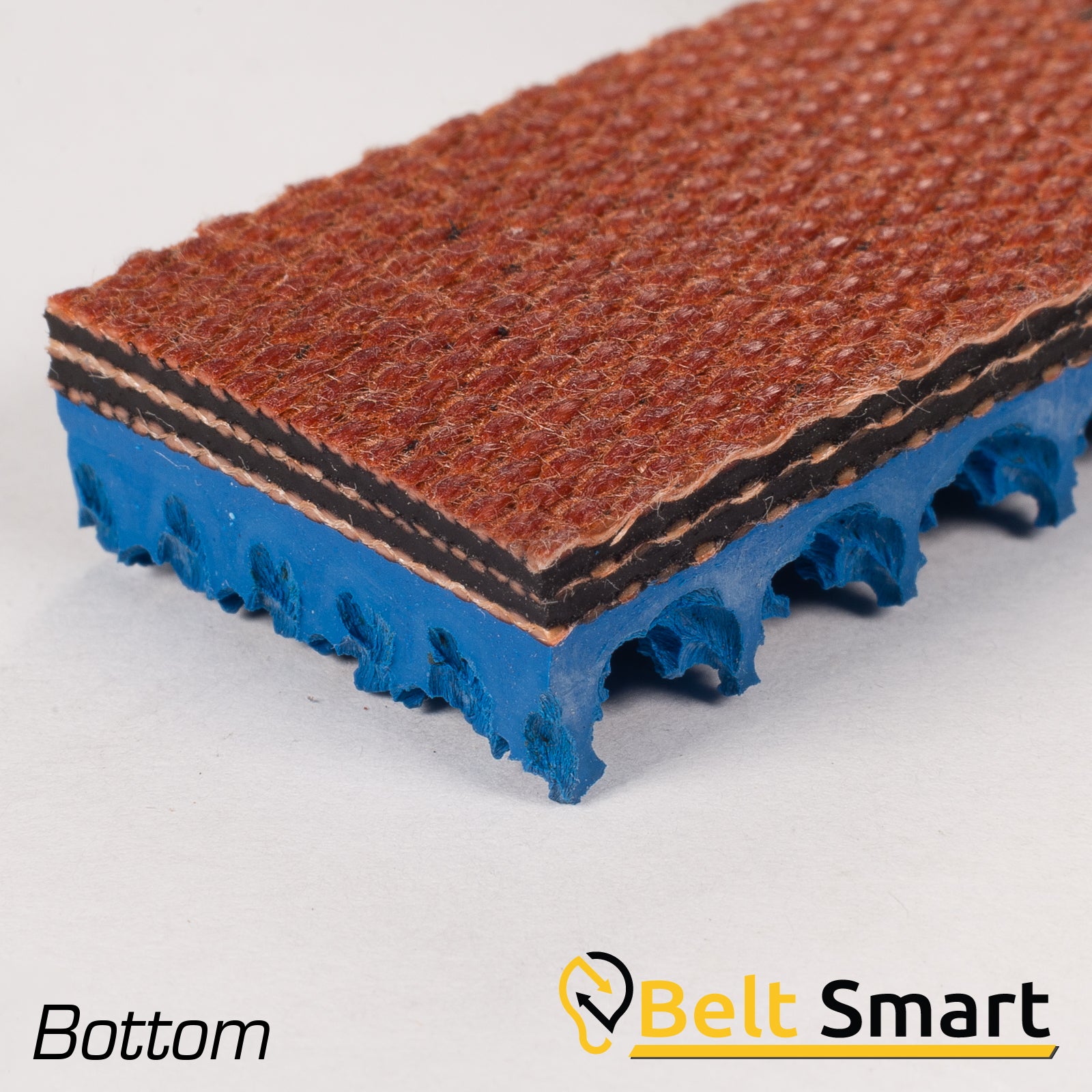 BS061A - #61a Beltservice 3 Ply 150 Blue Carbox Nitrile Roughtop x Bare Conveyor Belt