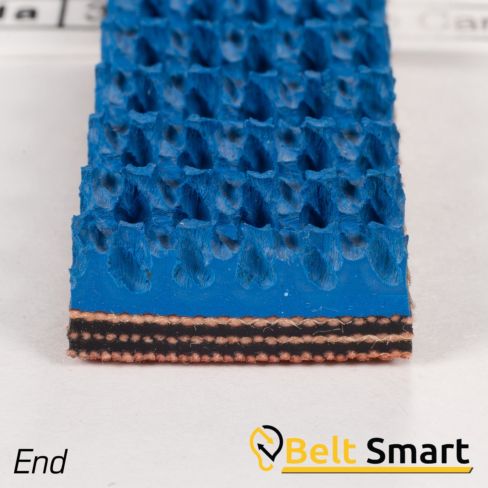 BS061A - #61a Beltservice 3 Ply 150 Blue Carbox Nitrile Roughtop x Bare Conveyor Belt