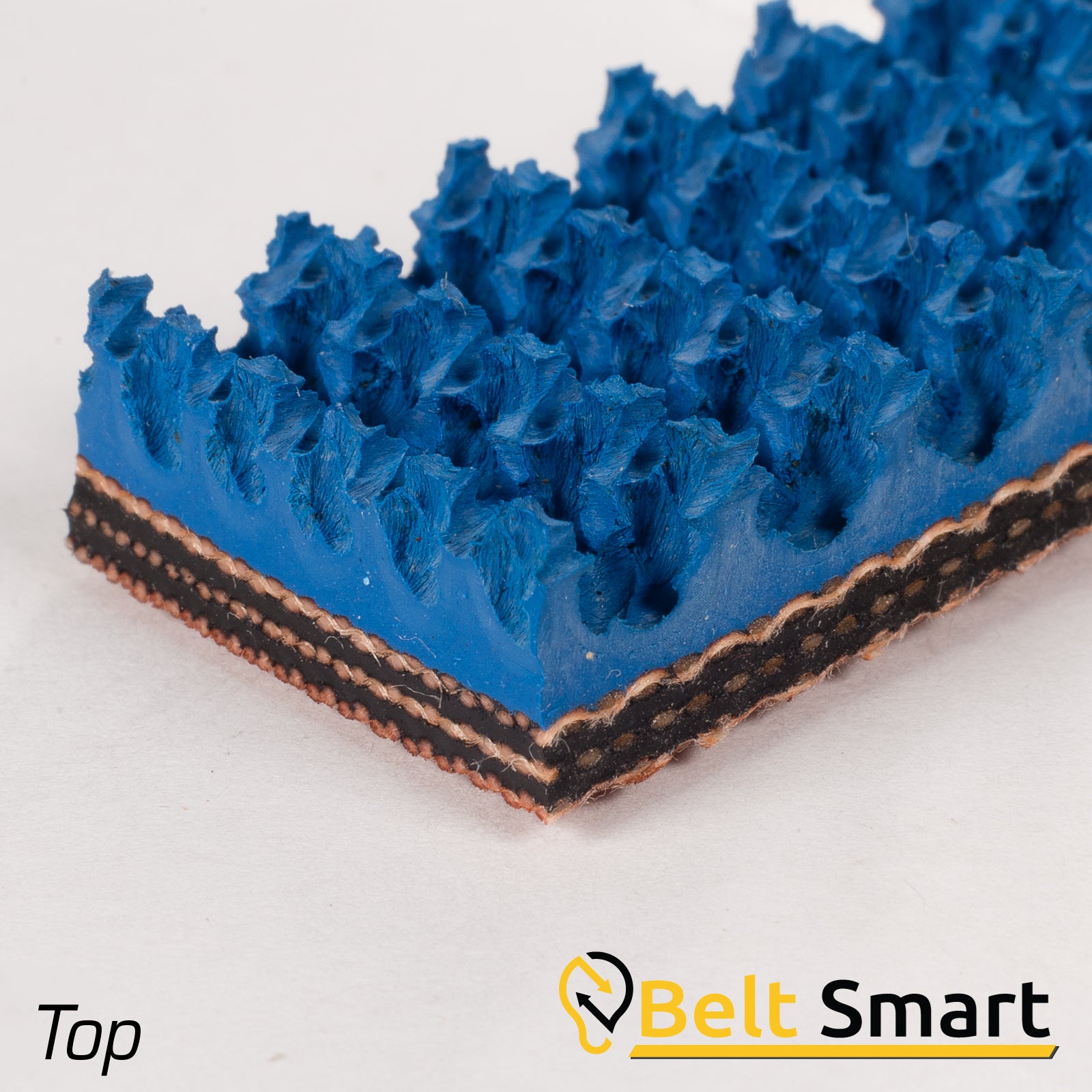 BS061A - #61a Beltservice 3 Ply 150 Blue Carbox Nitrile Roughtop x Bare Conveyor Belt
