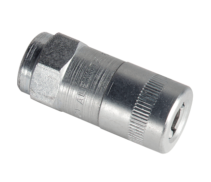 6304-B Alemite Hydraulic Coupler - Standard Fitting with Metal Seal - Thread: 1/8" NPTF(f) - Pressure: 10,000 PSI