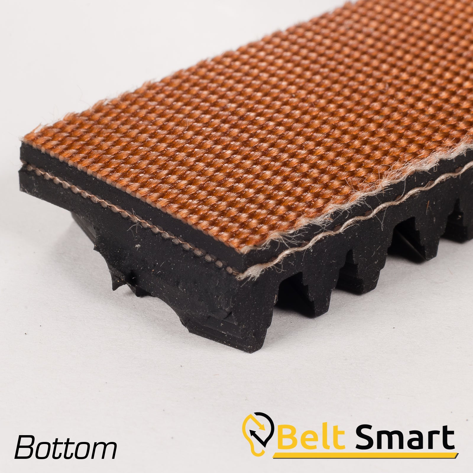 BS067 - #67 Beltservice 2 Ply 150 Black Wedgegrip DiamondTop x Bare Conveyor Belt