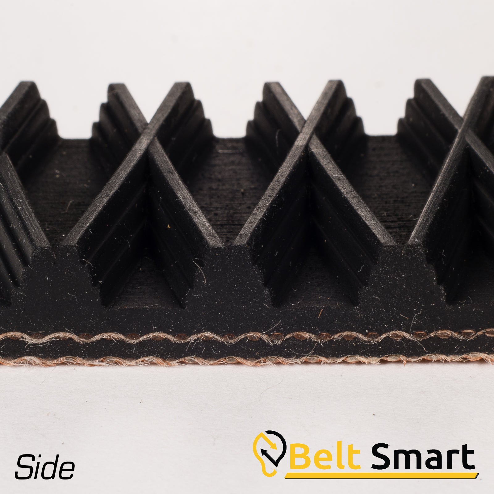 BS067 - #67 Beltservice 2 Ply 150 Black Wedgegrip DiamondTop x Bare Conveyor Belt