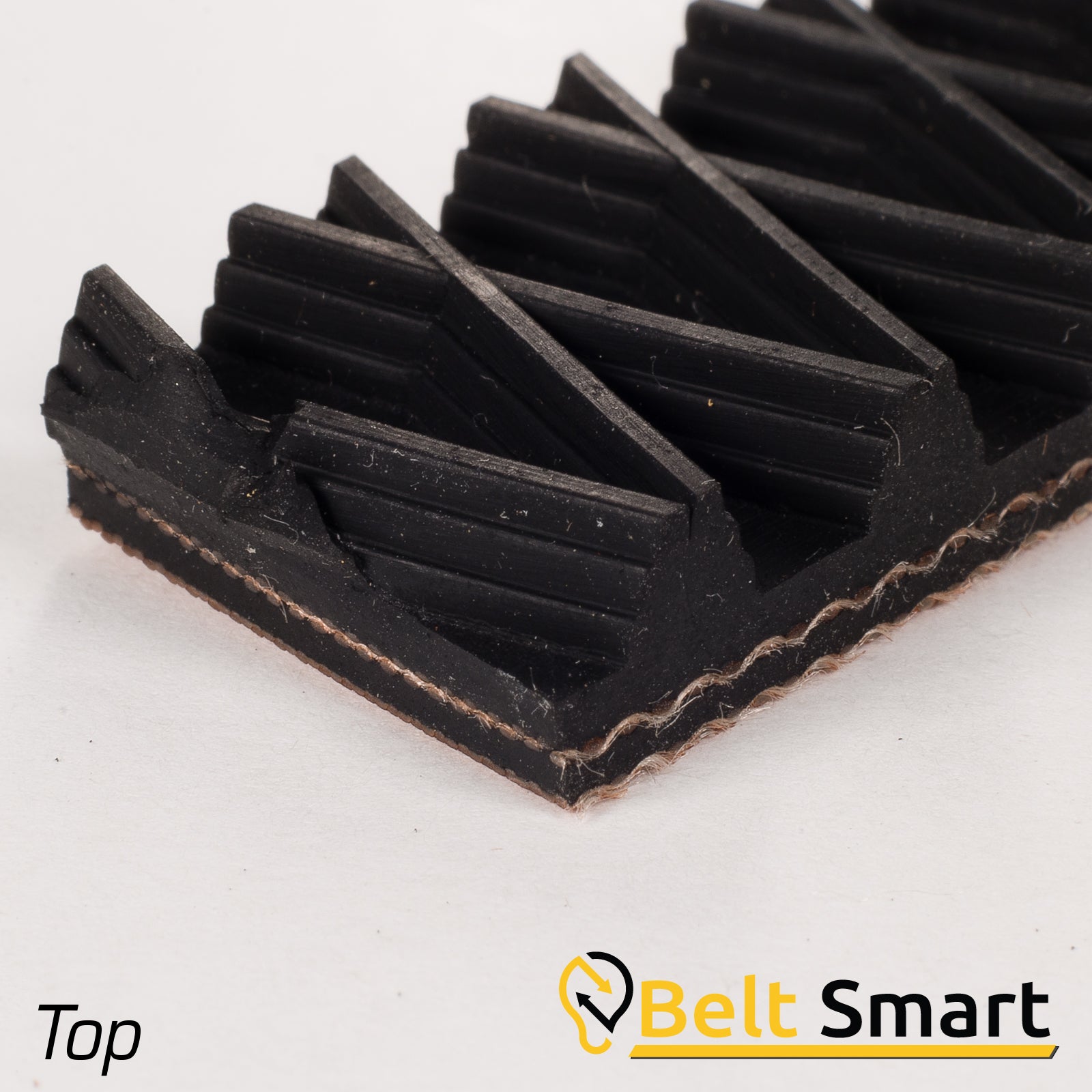 BS067 - #67 Beltservice 2 Ply 150 Black Wedgegrip DiamondTop x Bare Conveyor Belt