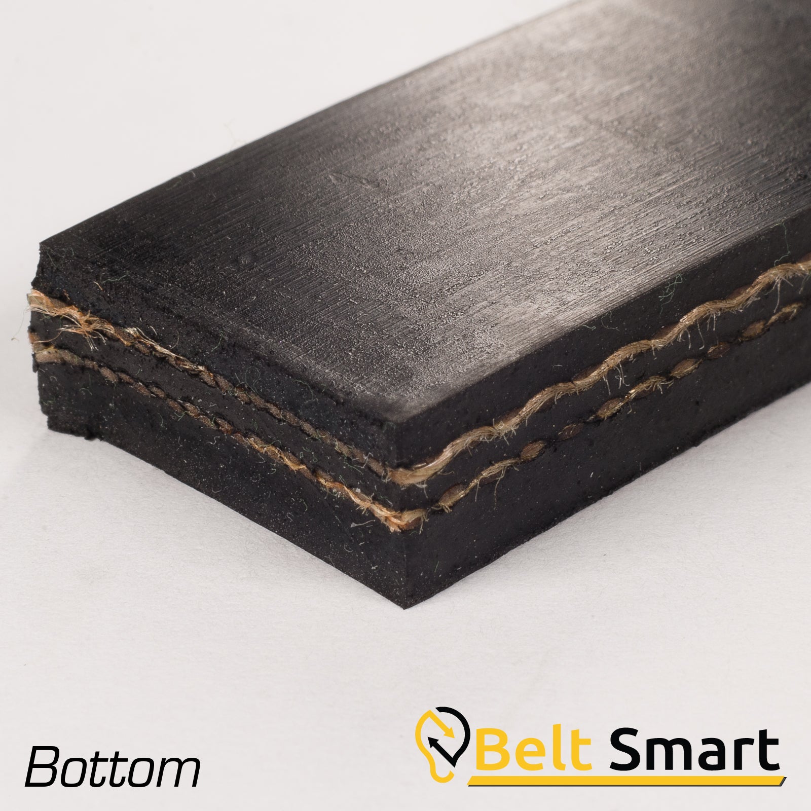 BS072 - #72 Beltservice 2 Ply 150 Black Belt 1/8" x 1/16" Conveyor Belt
