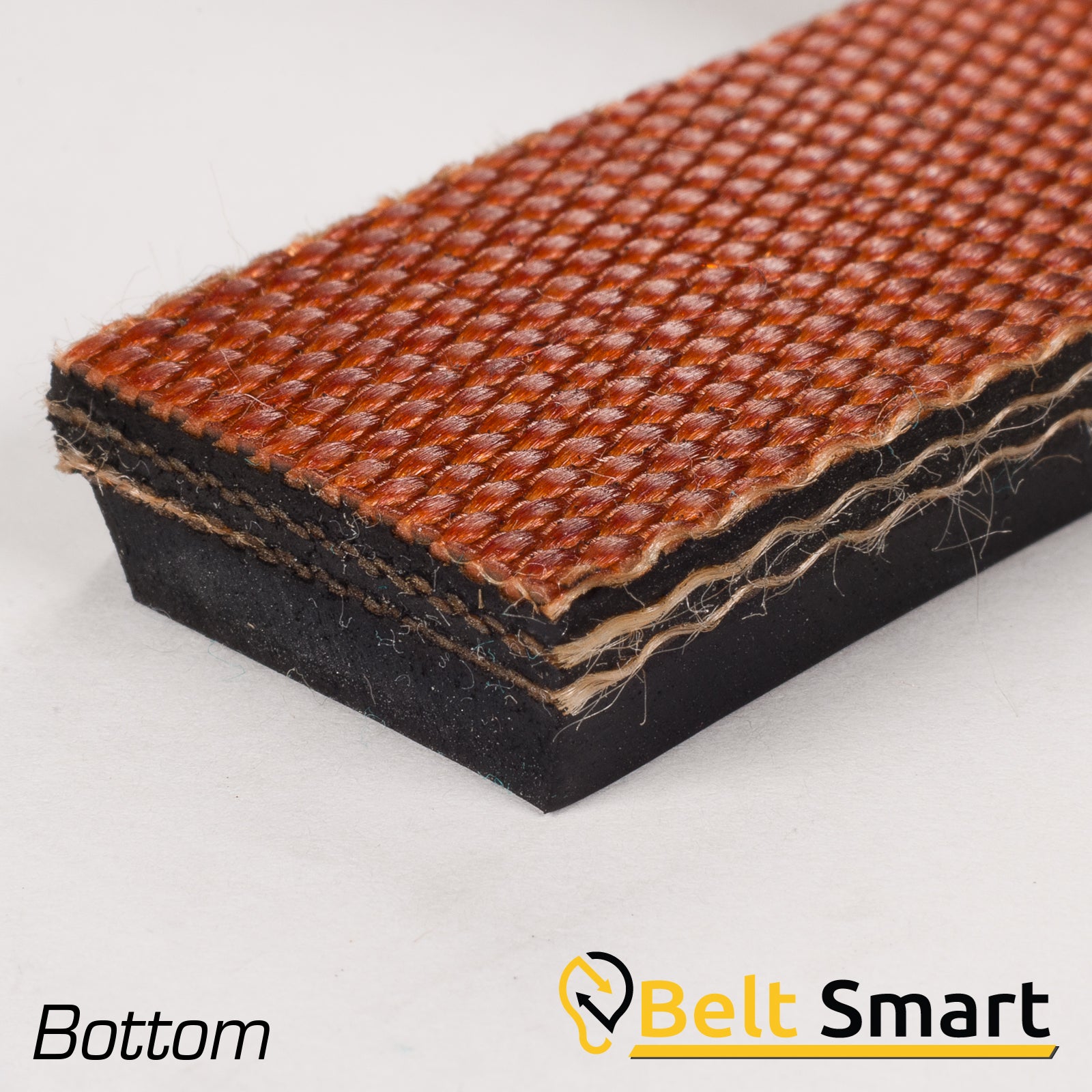 BS075A - #75a Beltservice 3 Ply 225 Black Belt 1/8" x Bare MOR Conveyor Belt