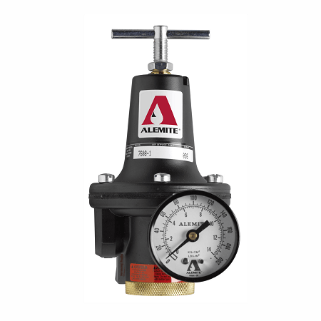 7608-B Alemite Regulator - Max inlet Pressure: 300 PSI - Inlet/Outlet: 1/2" NPTF(f)