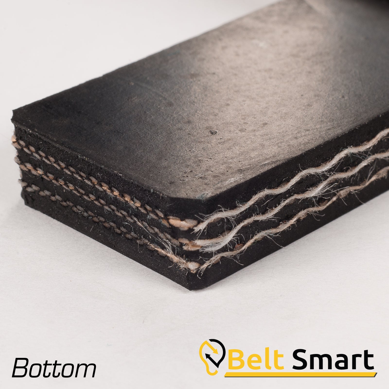 BS076 - #76 Beltservice 3 Ply 330 Black Belt 1/16" x 1/16" FR-SC-VOR Conveyor Belt