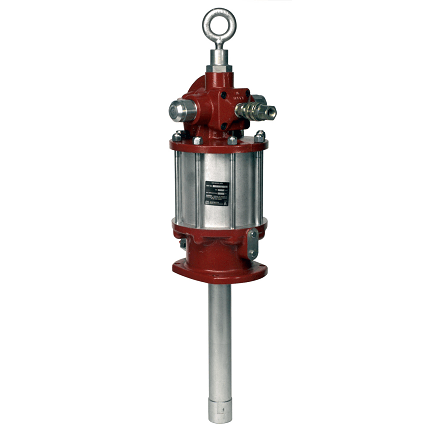 7793-C Alemite Oil Pump - Pneumatic - Industrial - Drum Size: Stub - Material Inlet: 1-1/2" NPTF(f) - Material Outlet: 1/2" NPTF(f)