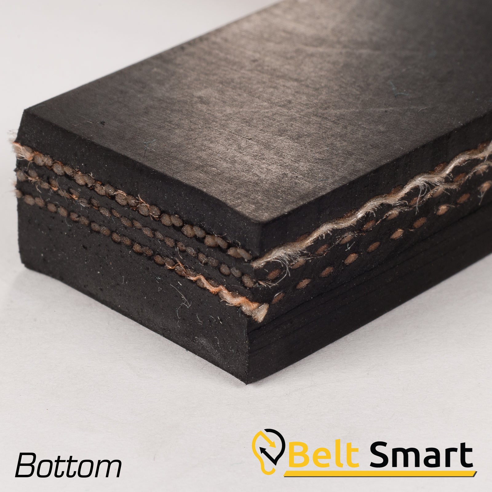 BS077 - #77 Beltservice 3 Ply 330 Black Belt 3/16" x 1/16" Conveyor Belt