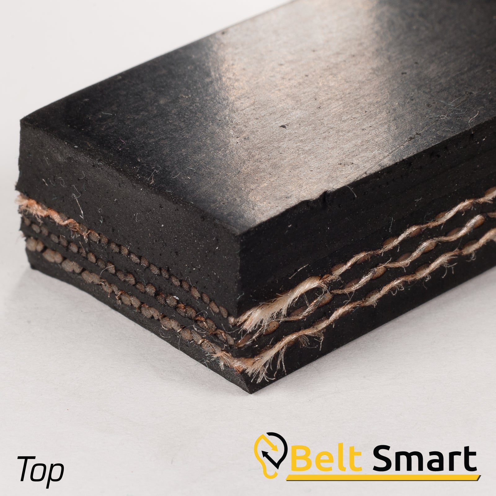 BS077 - #77 Beltservice 3 Ply 330 Black Belt 3/16" x 1/16" Conveyor Belt