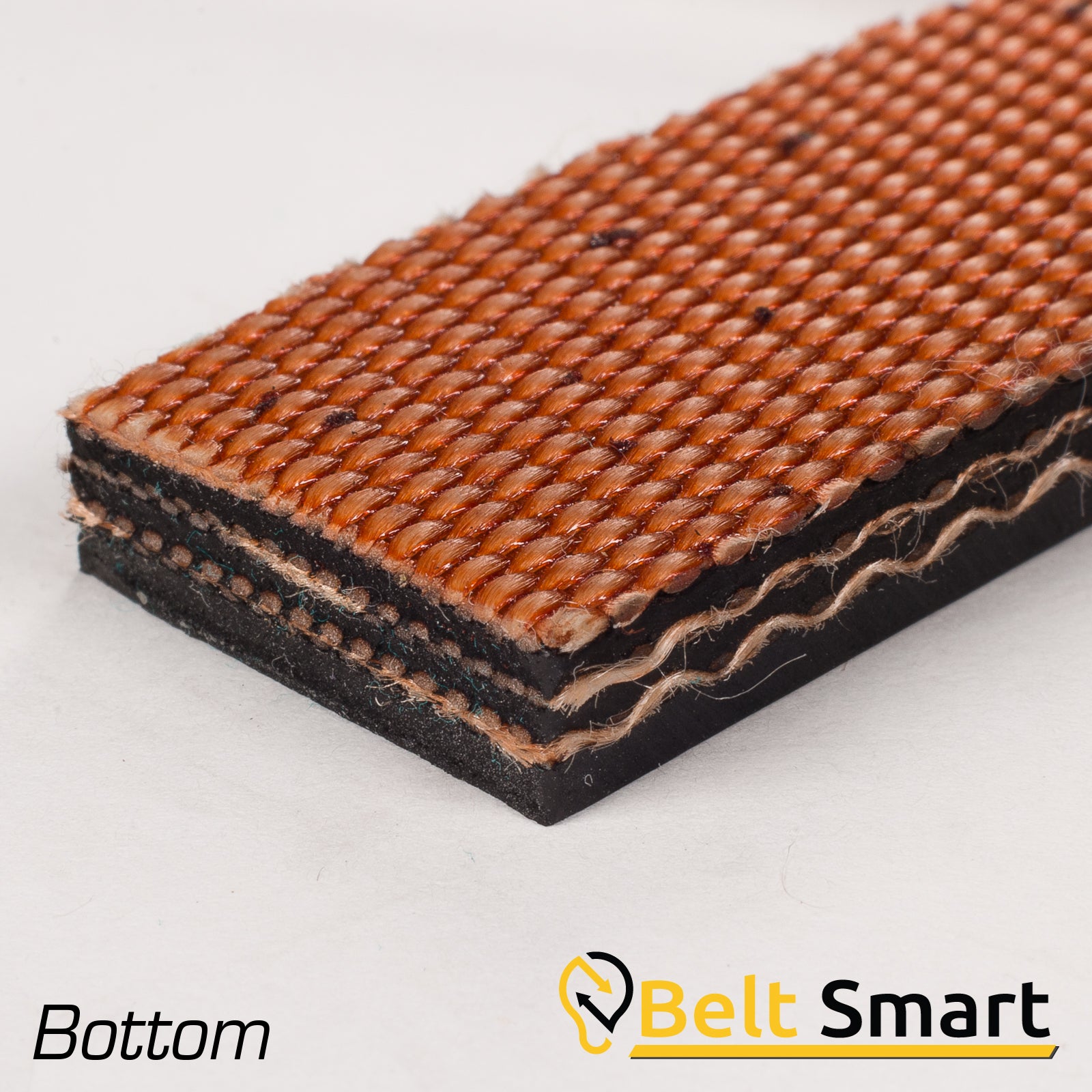 BS077B - #77b Beltservice 3 Ply Black Belt 330 3/32" x Bare MOR Conveyor Belt